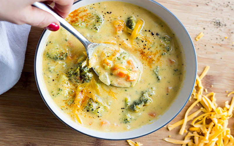 Broccoli & Cheese Protein Soup