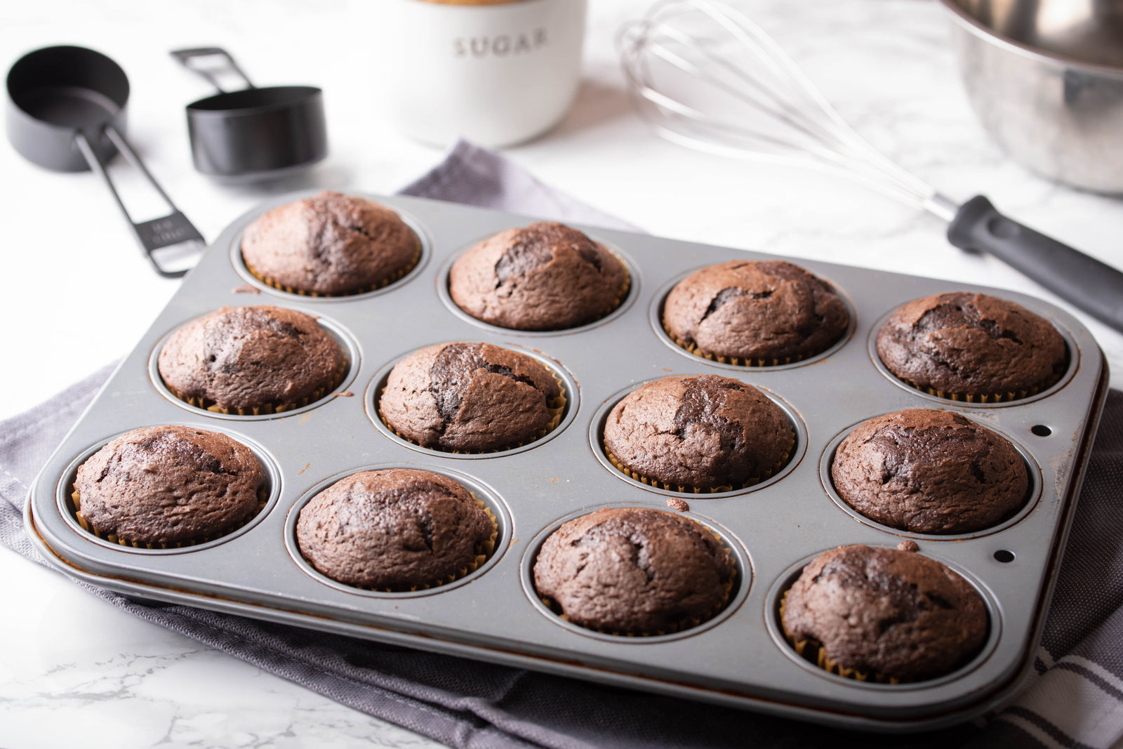 Double Chocolate Zucchini Muffins