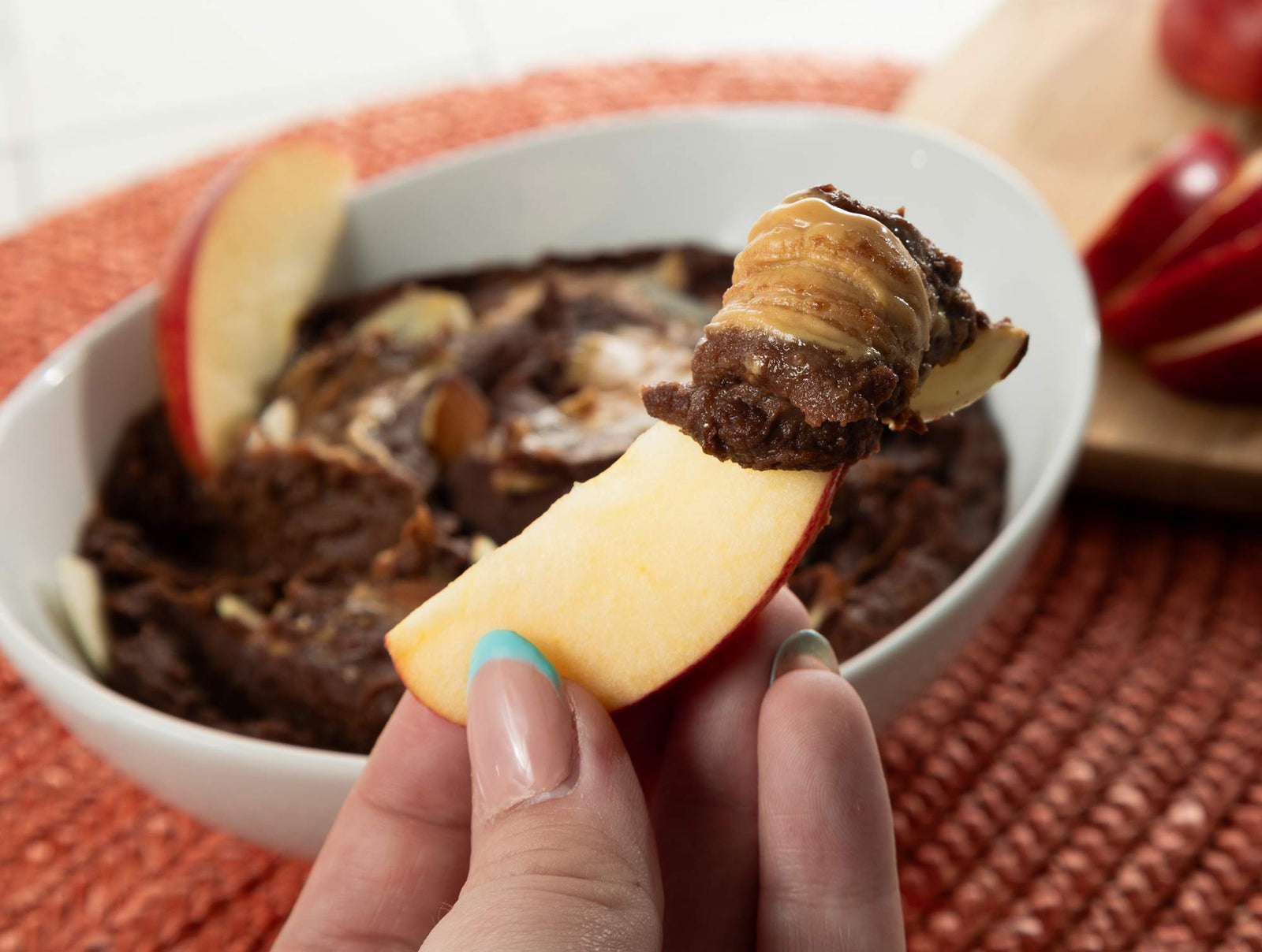 Fudgy Chocolate Barney Butter Hummus