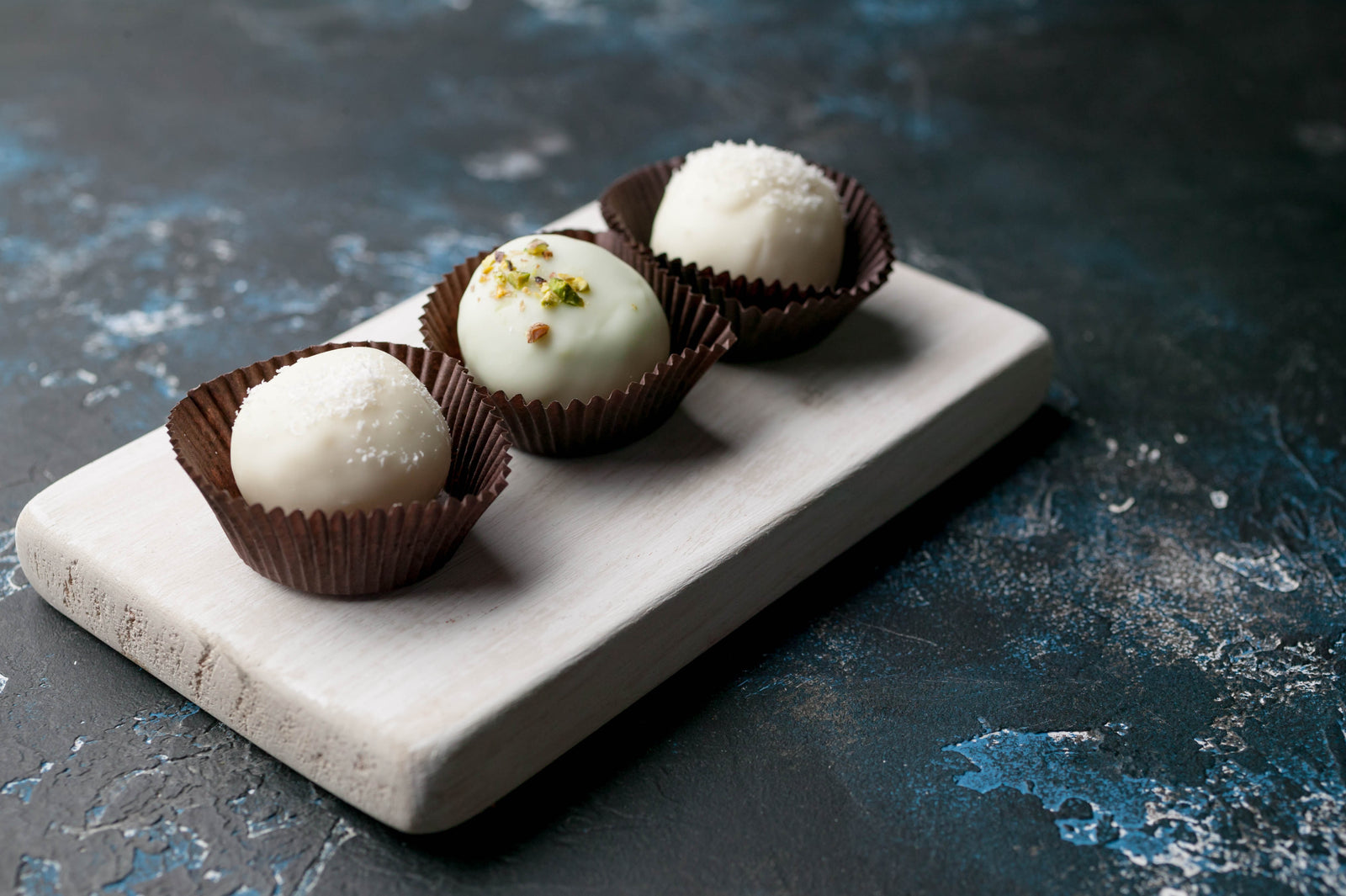 White Chocolate-Dipped Chai Spice Truffles
