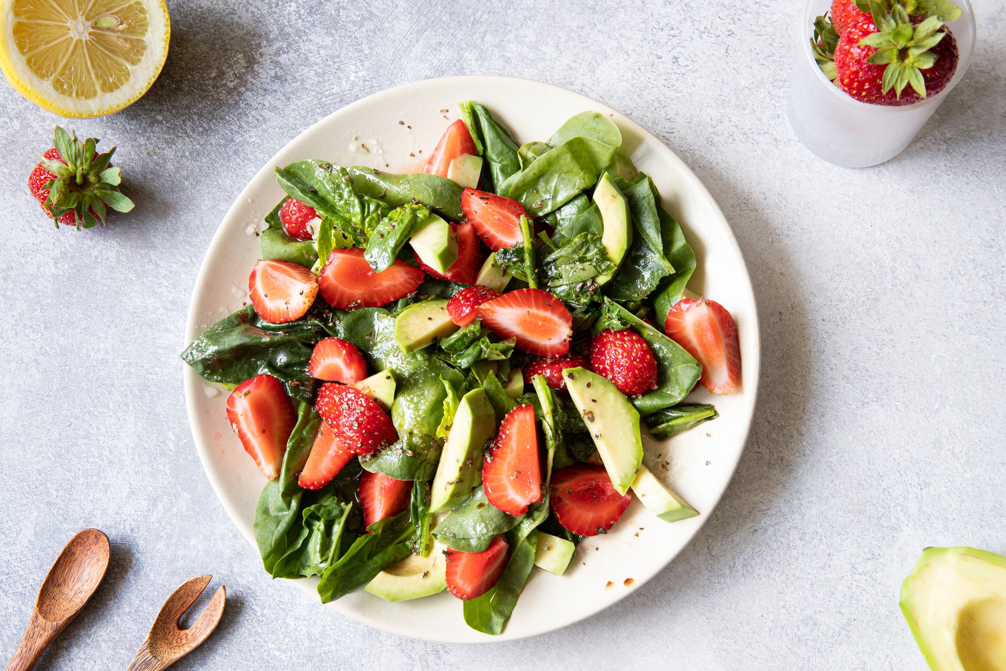 Almond Butter Strawberry Salad