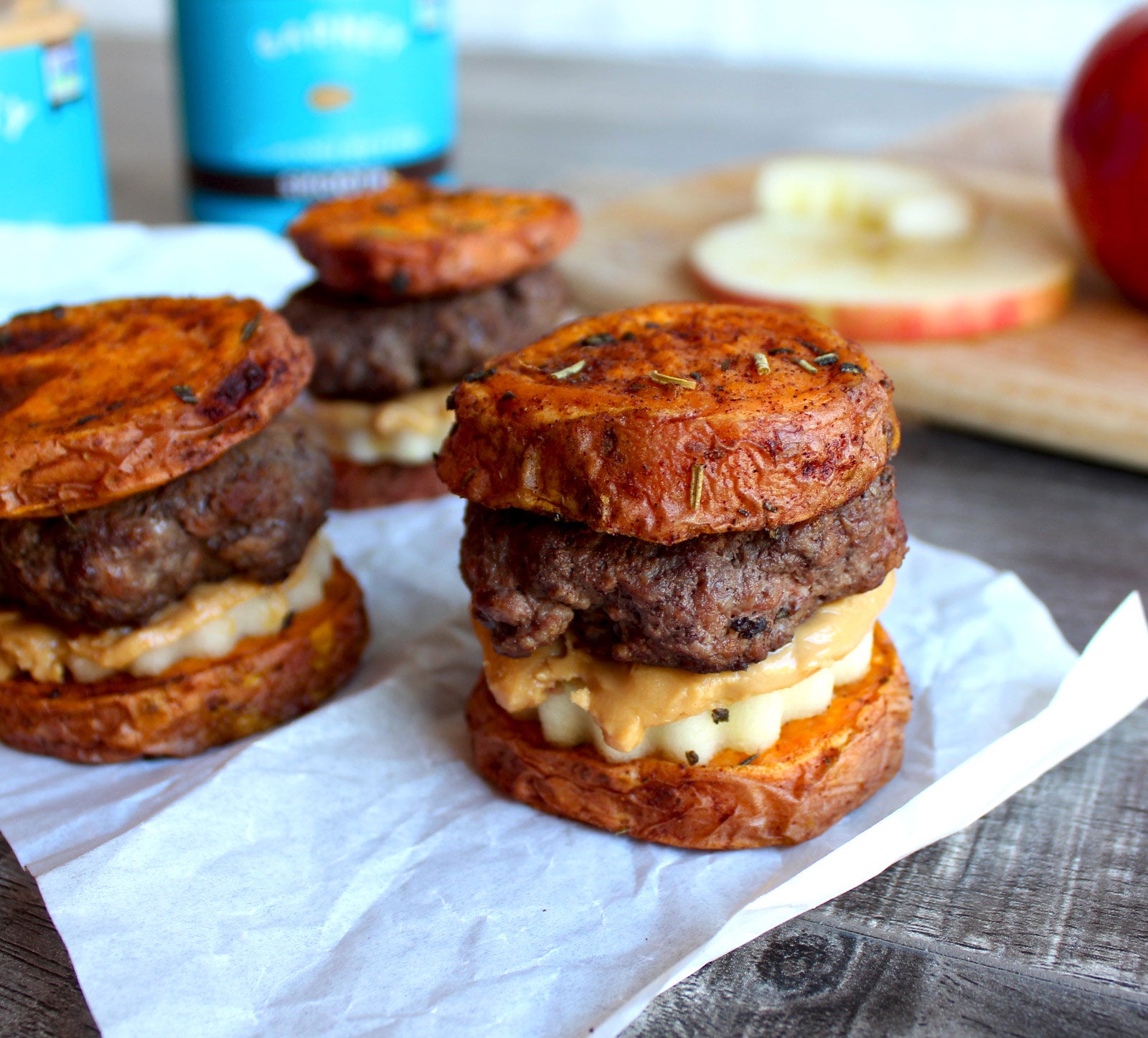 Apple Almond Butter Sliders