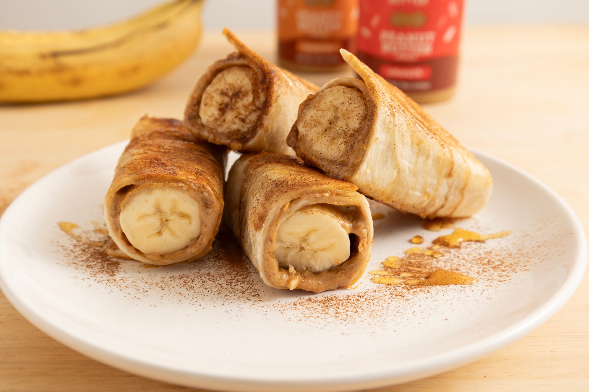 peanut butter banana roll up school lunch easy kids favourite