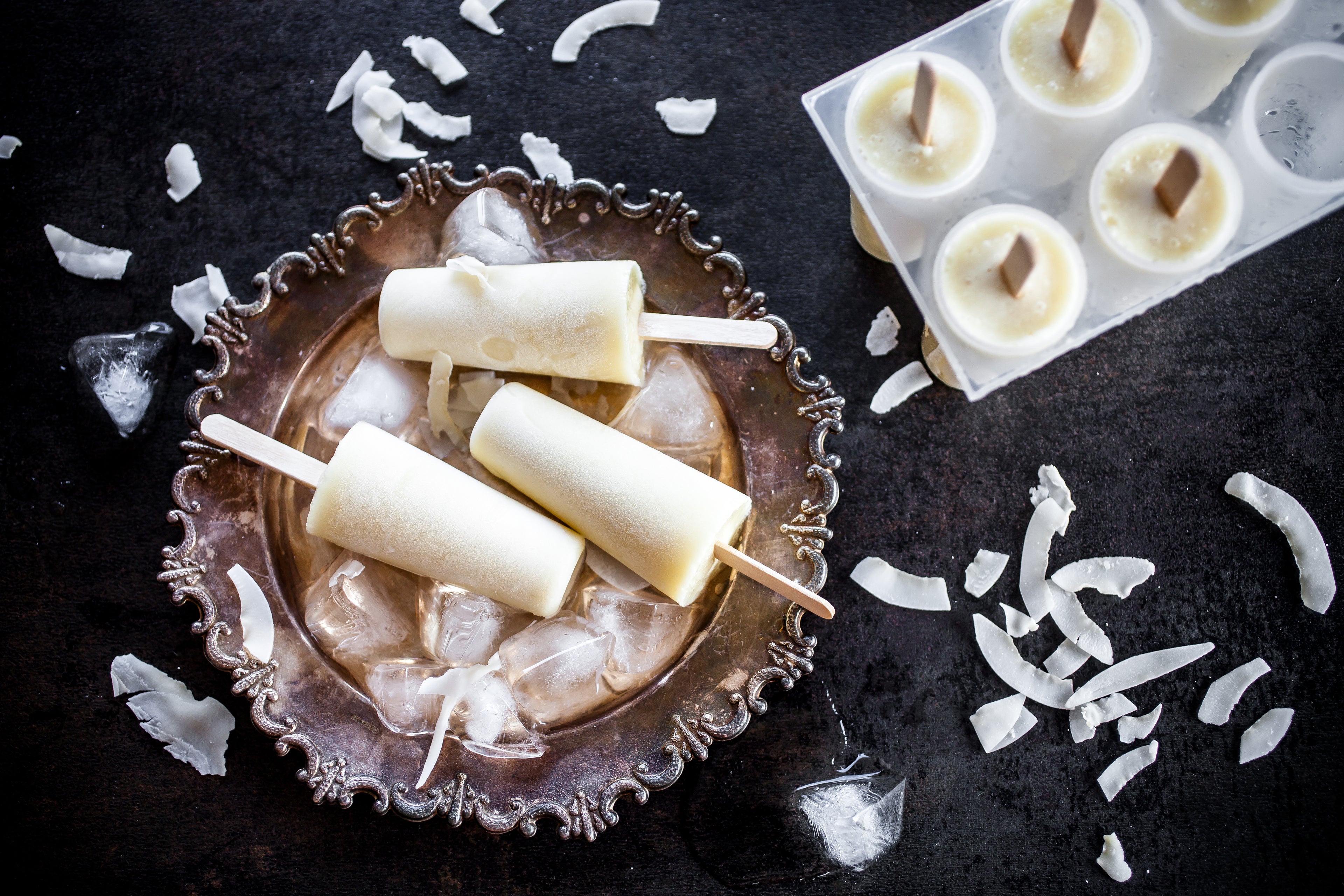 Piña Colada Popsicles with Powdered Almond Butter