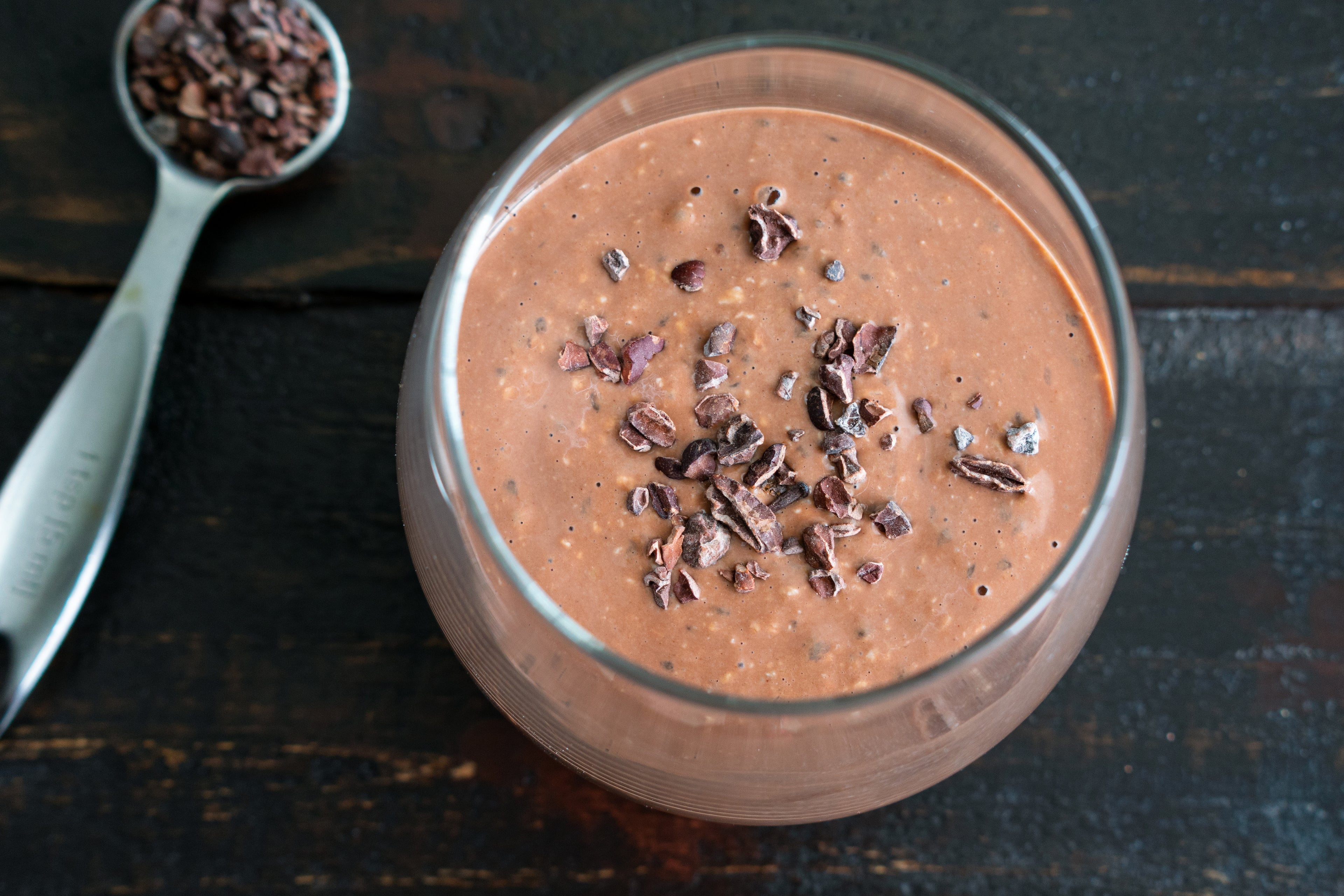 Three Ingredient Chocolate Almond Overnight Oats