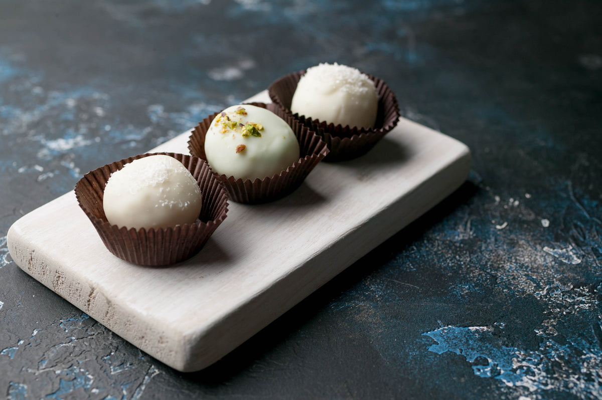 White Chocolate-Dipped Chai Spice Truffles