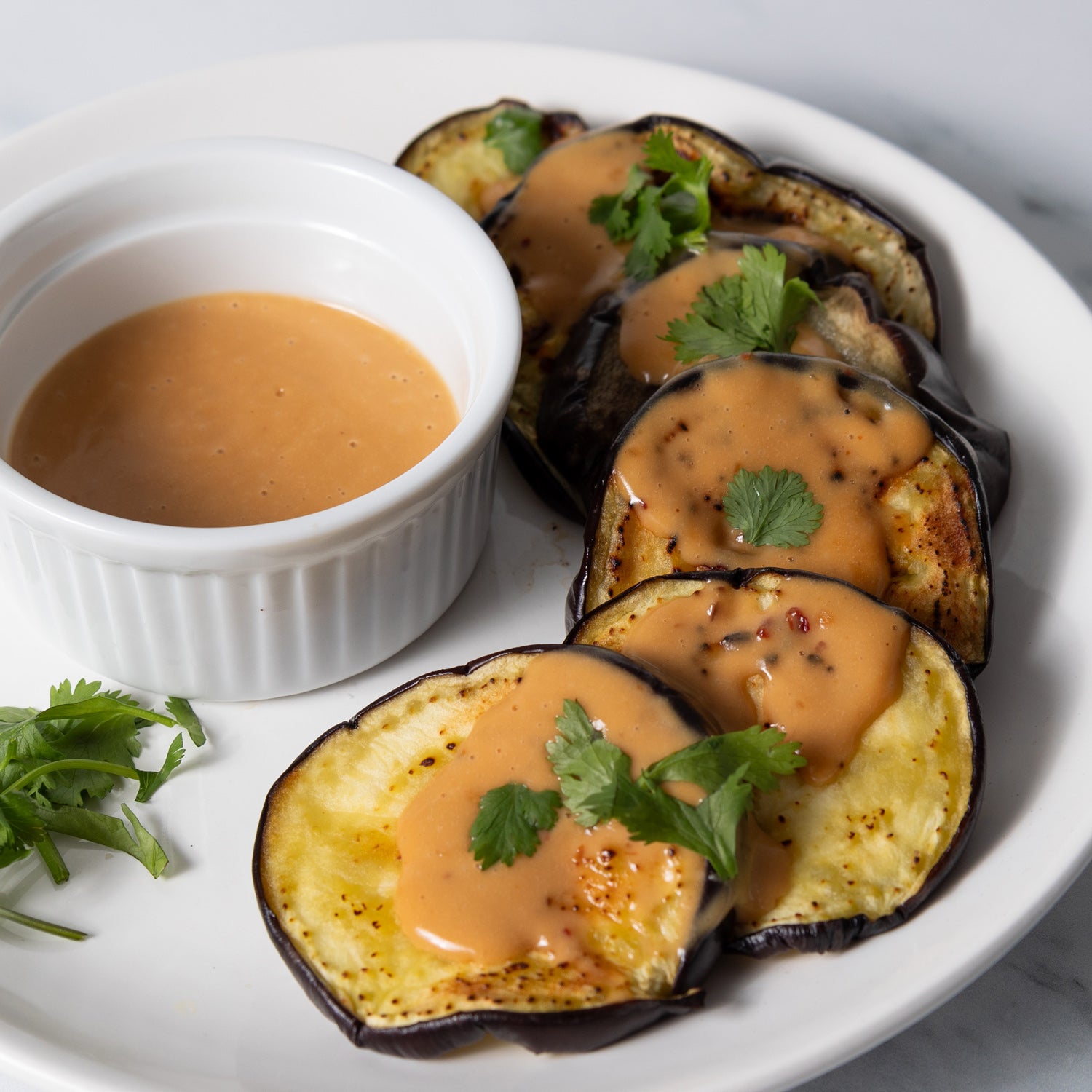 Roasted Eggplant in Almond Coconut Sauce