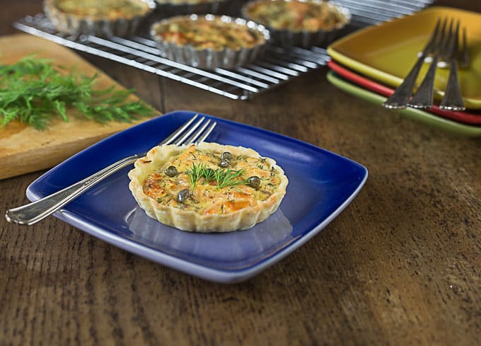 Smoked Salmon & Rosemary Protein Quiche Tartlets